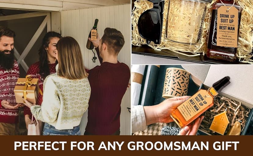 10 tags total, will you be my groomsman ask, best man proposal, wedding party gift, pairs with a gift box STOFINITY Groomsmen Proposal Tags, 8 Groomsman and 2 Best Man Cards B0DJX3NVT5