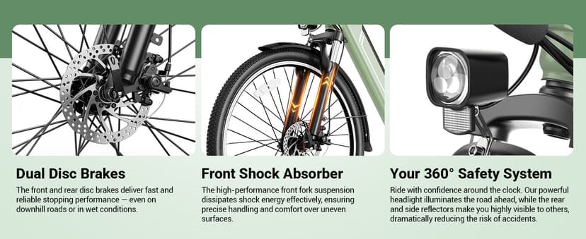 Electric Bikes for Adults, 26"/27.5" E Bikes for Adults with 1200W Peak Motor, 28 MPH, 50+ Miles Range Electric Bicycle, E Mountain Bike with 480WH Removable Battery, UL Certified