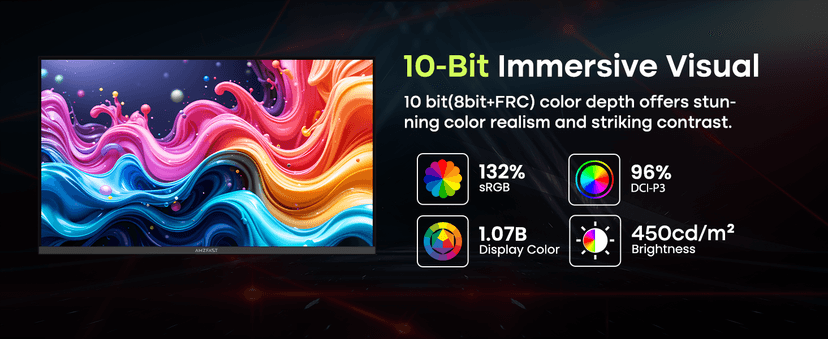 Amzfast 27 Inch 200Hz WQHD (2560 x 1440) Fast IPS Gaming Monitor, Built-in Speakers, 1ms G-SYNC Compatible, HDR400, 132% sRGB, 96% DCI-P3, VESA 100x100, HDMI 2.0 x 2 & DP 1.4 x 2, AMZG27F5Q