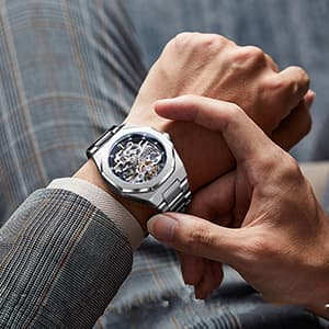 FORSINING Vintage Watch for Men Engraved Automatic Self-Wind Mechanical Big Dial Luminous Moon Phase Golden Hollow Tattoo Pattern Wrist Watches, Mechanical