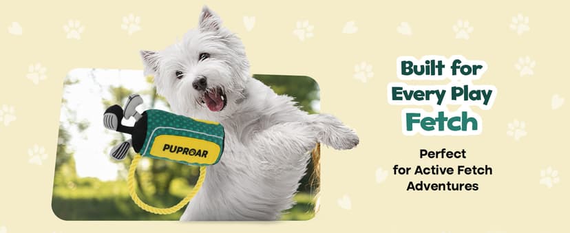 PUPROAR Golf Dog Toy, Dog Birthday Gift, Funny Squeaky Plush Rope Golf Bag Toy for Small, Medium & Large Breeds B0D9PDDT2D