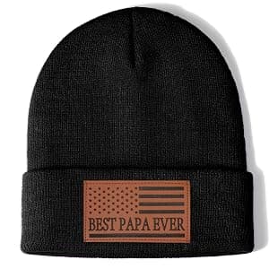 Mens American Flag Beanie Hat Best Dad Brother Papa Husband Ever Gifts Christmas Stocking Stuffers from Son Daughter Sister B0DLMRLLH1