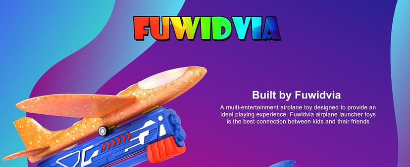 Fuwidvia 3 Pack Airplane Launcher Toys, 13.2'' LED Foam Glider Plane Toy for Boys, 2 Flight Modes Outdoor Flying Toys Birthday Gifts for Boys Girls 4 5 6 7 8 9 10 11 12 Year Old (Blue&Green&Orange)