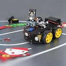 ELEGOO UNO R3 Smart Robot Car Kit V4 for Arduino Robotics for Kids Ages 8-12 12-16 STEM Science Kits Coding Gifts for 8 9 10 11 12 13 14 15 16 Year Old Boys Girls Teens Cool Engineering Building Toys