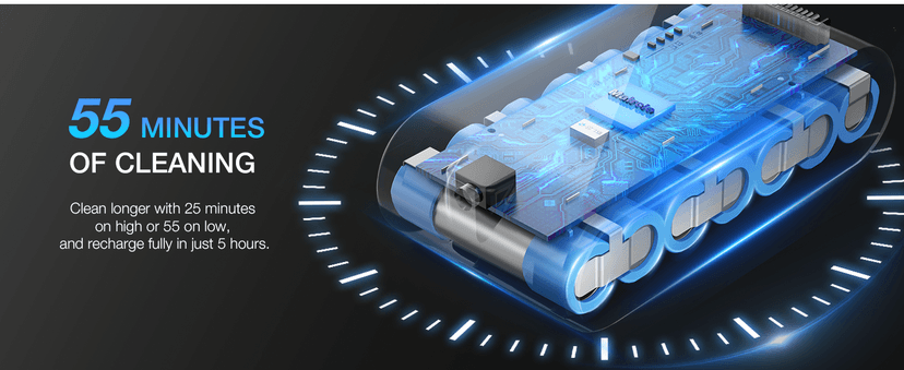 Maircle Cordless Stick Vacuum Cleaner for Home, Lightweight Rechargeable Vacuum with 55min Runtime, Powerful Suction, Green LED Headlight, 9-in-1 Pet Hair Carpet & Hardwood Floor Cleaner