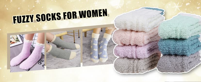 Womens Winter Fuzzy Socks Cozy Fluffy Sock Warm Fuzzy Christmas Socks for Women