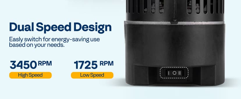 VIVOHOME 2.0 HP Above Ground Swimming Pool Pump Dual Speed 1.5" & 1.25'' Inlet/Outlet 115V Energy Saving w/Strainer Basket