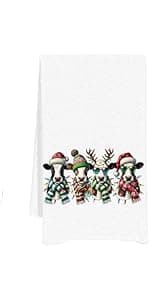 Christmas Cake Kitchen Dish Towels, Baking Christmas Tree Hand Towels Decorative for Farmhouse Kitchen Table, Cute Xmas Trees Gifts for Women Girls for Mom Hostess 16x24