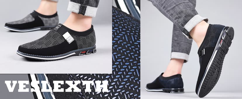 Veslexth Veslesth Men Casual Shoes Sneakers Loafers Comfort Walking Shoes Fashion Driving Shoes Luxury Leather Shoes for Male Business Work Office Dress Outdoor