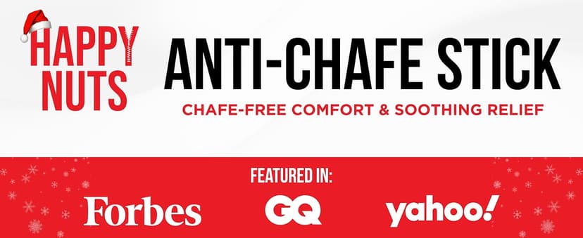 HAPPY NUTS Anti-Chafe Comfort Stick for Men: Ultimate Friction Defense & Chafing Prevention for Active Lifestyles - Perfect for Runners, Cyclists, & Active Men (1 Pack)