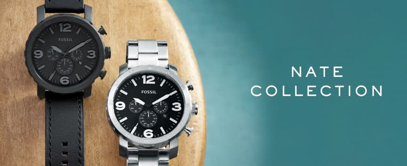 Fossil Men's Nate Quartz Stainless Steel Chronograph Watch