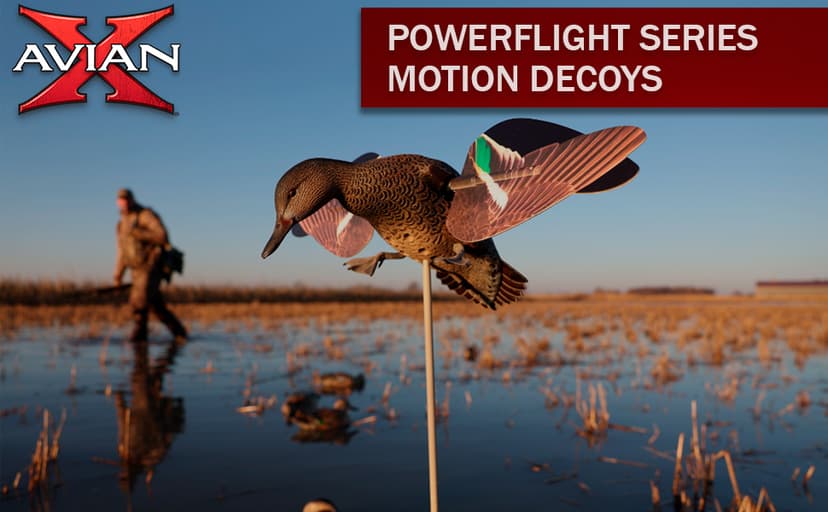 Avian-X Powerflight Smart Motion Mallard Spinning Wing Duck Decoy, Ideal for Hunting, Outdoor, Wasp, Deer, Bee Deterrent, Fake Call, Animal Scare