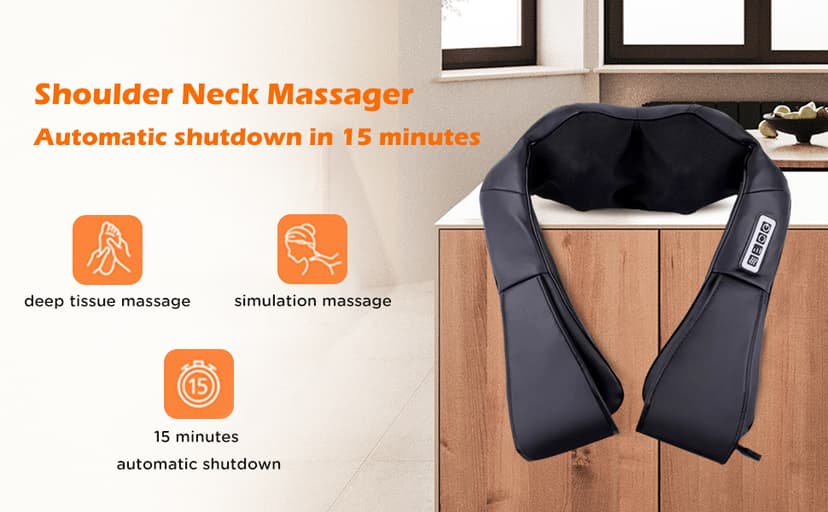 AERLANG Shiatsu Back and Neck Massager, Back Massager Deep Tissue Kneading Neck and Shoulder Massage with Heat, Electric Massage Pillow Fathers Day Gift Ideas from Daughter Son(NOT Cordless)