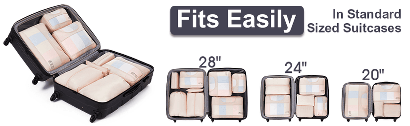 Veken 8 Set Packing Cubes for Travel, Birthday Gifts for Women Mom Her, Cruise Ship Essentials Accessories for Beach Vacation, Suitcase Organizer Bags for Luggage with Hanging Toiletry & Shoe Bag