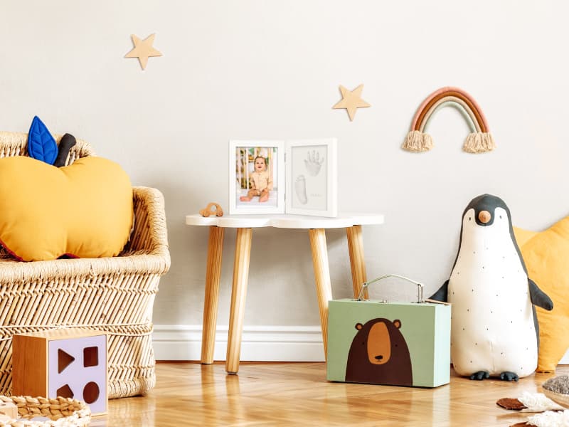 Baby Hand and Footprint Kit, Quick Dry Clay - Newborn Keepsake Feet and Handprint Kit, Nursery Picture Frame, Pet Dog Paw Prints,Personalized New Mom Gifts for Baby Showers & Registry(Onyx Black)