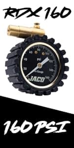 JACO RDX-160 Presta Tire Pressure Gauge for Bikes (10-160 PSI) | Road Bike & BMX Series