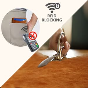 BULLIANT Men Wallet, Slim Leather Wallet Front Pocket Card Holder Gift For Men 11 Slots RFID Blocking