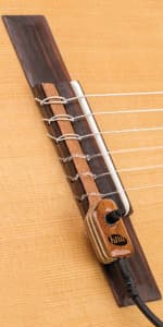 KNA NG-2 Portable Piezo Nylon String Classical Flamenco Guitar Pickup – Natural Acoustic Tone, Lightweight, Detachable, Onboard Volume Control, Passive No Battery Required, Easy Installation