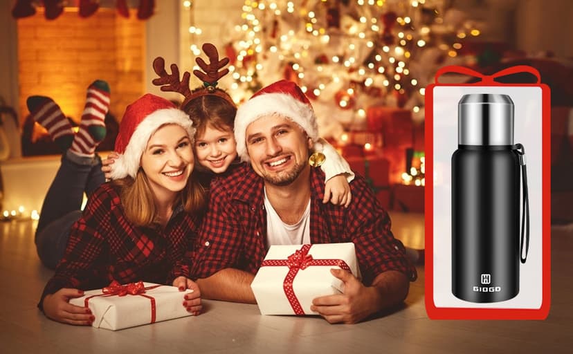 Insulated vacuum Thermo Bottle 500ml/16.9oz with cup Stainless steel coffee bottles for hot and cold drink water flask.(Black,500ml)