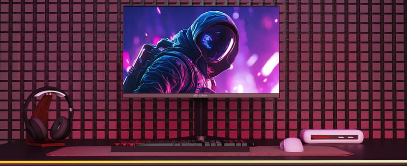 CRUA 27” 540Hz Gaming Monitor, IPS FHD(1920x1080P), AMD FreeSync, 120% sRGB, Height/Pivot/Rotating/Tilt Adjustable Vertical Monitor, HDMI 2.1 + DP 1.4, Wall Mount Install-Black