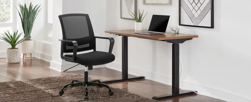 CLATINA Ergonomic Rolling Mesh Desk Chair with Executive Lumbar Support and Adjustable Swivel Design for Home Office Computer Black 8 Pack