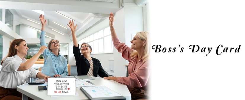 Ziwenhu Boss Day Gifts for Men, Happy Boss's Day Card for Him, Funny Boss Lady Gifts for Women, Cute Birthday Card from employee