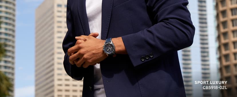 Citizen Citizen Men's Eco-Drive Sport Luxury PCAT Watch, Stainless Steel & Polyurethane Strap, Chronograph, Atomic Timekeeping