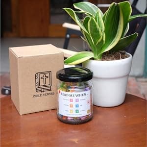 Bible Verse Jar – 92 Hand-Rolled Scripture Scrolls for Daily Encouragement, Inspirational Christian Gift, Religious Gifts for Women, Birthday Gifts for Mom, Christmas Gift for Women 2025