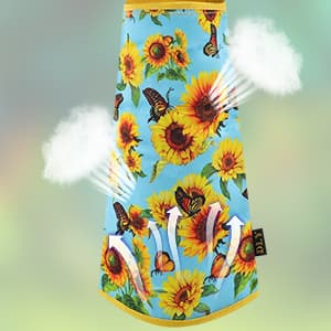 DLY Gardening Gloves for Women, Rose Gloves Gardening Thorn Proof, Long Garden Gloves for Women, Breathable Cowhide Leather Gauntlet (Medium, Blue)