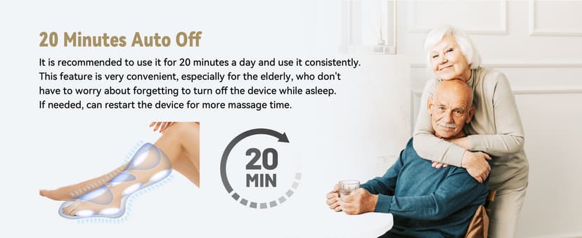 FIT KING Leg Massager for Circulation and Pain Relief, Air Compression Leg and Foot Massager to Relieve Pain Swelling Edema with 2 Size Extensions- Great Gift for Wife Mom and Friend