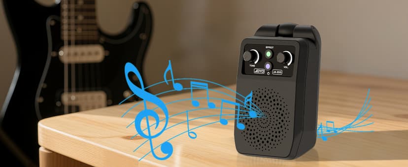 JOYO Mini Amp 5W Portable Plug in Practice Electric Amp Bluetooth Rechargeable Combo Guitar Amplifier Built-in 4 Effects Clean, Overdrive, Distortion, Reverb (JA-05G) B0CNRGCG3Z