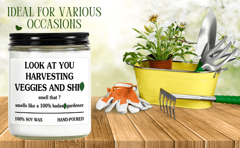 Gardening Gifts for Women - Unique Plant Lover Present, Fathers Day, Funny Garden Gift, Relax Candle, Best Gift for Gardeners, Valentine Gifts Cool Plant Mom, Funny Garden, Growing Candle B0DQVK5PGG