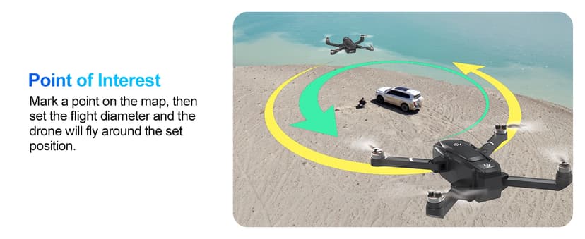 Drones with Camera for Adults 4K, GPS Drone with 4.5” LCD Screen Controller Follow Me Auto Return 5G Long Range Transmission Foldable FPV Drone for Beginners Under 249g