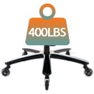 Big and Tall 400lbs Office Chair - Adjustable Lumbar Support Quiet Rubber Wheels Heavy Duty Metal Base, High Back Large Executive Computer Desk, Thick Padded Ergonomic Design for Back Pain (Black)