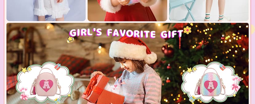 KKXIU Purse Gifts for Girls Cute Little Girl Crossbody Bag Heart Kids Small Backpack with Tassel (A)