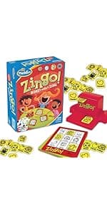 ThinkFun Zingo Bingo Award Winning Preschool Game for Pre-Readers and Early Readers Age 4 and Up - One of the Most Popular Board Games for Boys and Girls and their Parents (97700)
