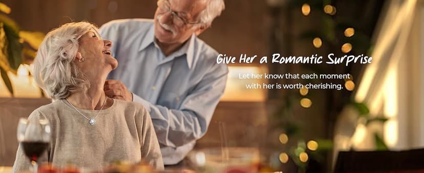 Larvincy To My Wife Necklace from Husband With Heartfelt Message & Elegant Box - Soulmate Necklace for Women, Romantic Jewelry Gift for Her On Birthday, Anniversary