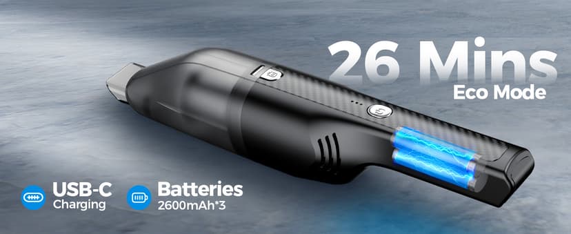 Antaha Handheld Vacuum Cordless -Car Vacuum Portable Cordless Cleaner with 11000Pa Powerful Suction,1.2lbs Lightweight, Type-C Charge, Multiple Accessories, Portable Hand Vacuum for Home, Pet and Car