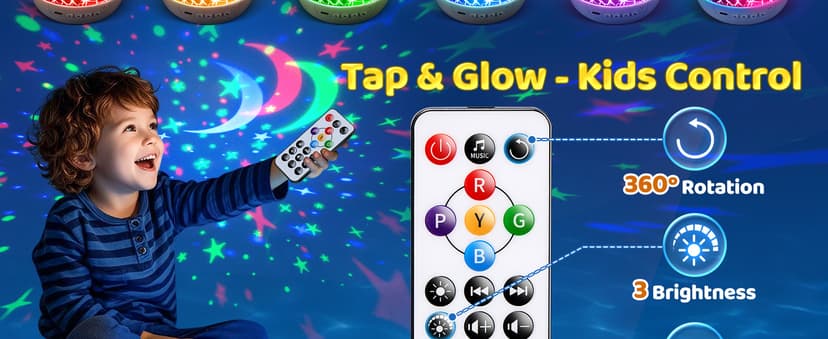 Baby Toys Sensory Toys for Boys Sound Machine Night Light Projector Autism Toys Kids Christmas Gifts | 15 White Noise 3D Films 31Colors Remote Control Night Light for Kids, Baby Boy Gifts Egg Light