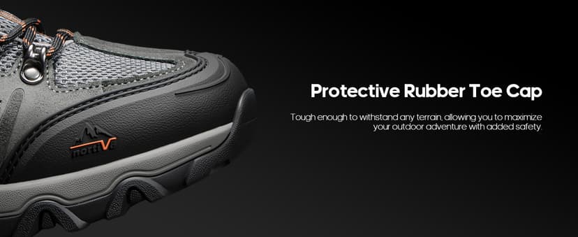 NORTIV 8 Men's Waterproof Hiking Shoes Leather Low-Top Hiking Shoes for Outdoor Trailing Trekking Camping Walking