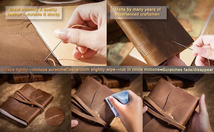 Personalized Leather Journals to Husband Engraved Antique Notebook Handmade Leather Bound Custom Notepad for Men Gift from Wife Diary Ideal Gifts at Valentine's Day, Christmas, Birthday, Anniversary