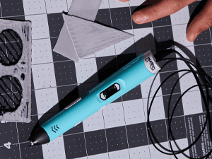 SCRIB3D P1 3D Printing Pen with Display - Includes 3D Pen, 3 Starter Colors of PLA Filament, Stencil Book + Project Guide, and Power adapter