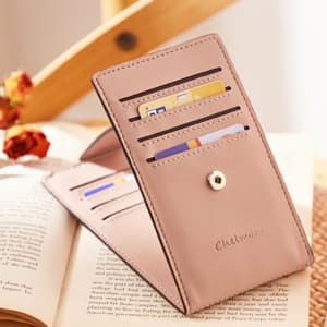 Chelmon Women's RFID Slim Card Holder Wallet: Thin Bifold with Multi-Card Case & Zipper Coin Pocket Purse (Deep Purple)