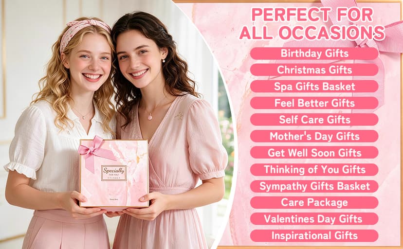 Gifts Basket for Women - Birthday Gifts for Women,Women Gifts Set Contains 13 Items Unique Female Gift Ideas,Relaxing Care Package Self Care Gift Box for Women Mom Wife Bestie Sister