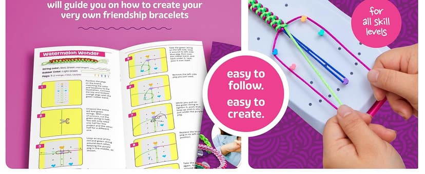 Pretty Me Friendship Bracelet Making Kit for Girls - Crafts for Girl - String Bracelets Maker - Gifts for 8-12 Year Old Kid - Birthday Gift Ideas & Kits Toys Ages 8, 9, 10, 11, 12 - Kids Age 8-12 Olds