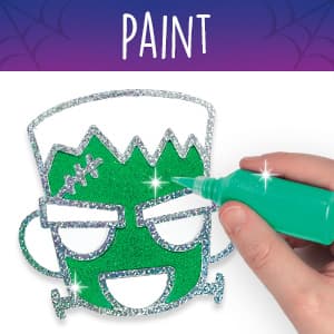 Creativity for Kids Halloween Window Art Kit | Create 7 Spooky Suncatchers with Paint, Rhinestones & Wiggly Eyes | DIY Craft Kit for Kids | Fun for Parties, Gifts & Seasonal Décor (Ages 6+)