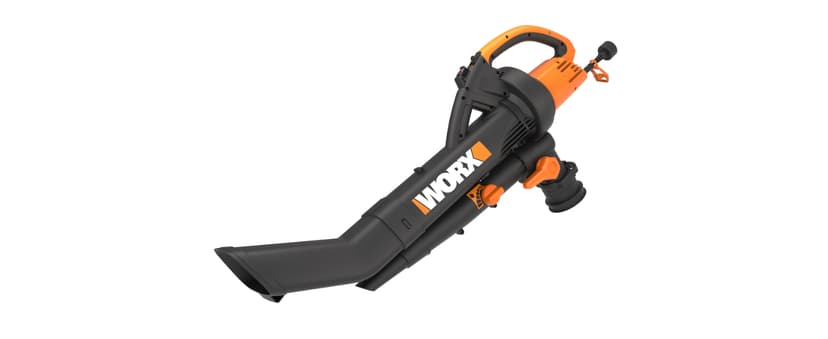 WORX WG505 Trivac 12 Amp 3-in-1 Electric Leaf Blower/Leaf Vacuum/Mulcher, Metal Impeller for Fine Mulching