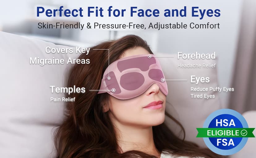 Self Care Gift for Women, Cooling Eye Mask for Puffy Eyes, Tired Eyes, Headache Relief and Migraine Comfort, Reusable Gel Cold Compress for Soothing Eye Care, Relaxing Gifts for Women Pink B0CXP9WFT2