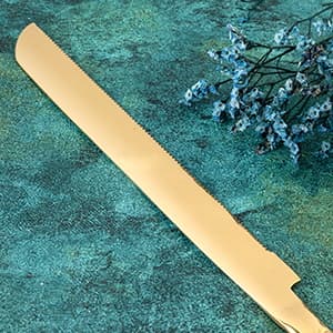 Cake Cutting Set for Wedding, Elegant Cake Knife and Server Set with Thickened Stainless Steel Rounded Edges, Cake Cutter Pie Spatula for Birthday Anniversary Christmas, 2 Pcs, Gold