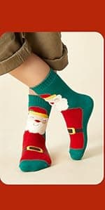 Baby Christmas socks 4 Pack 3-6 -12-18-24 months for boy girl babies Infant cotton fuzzy sock Gifts
